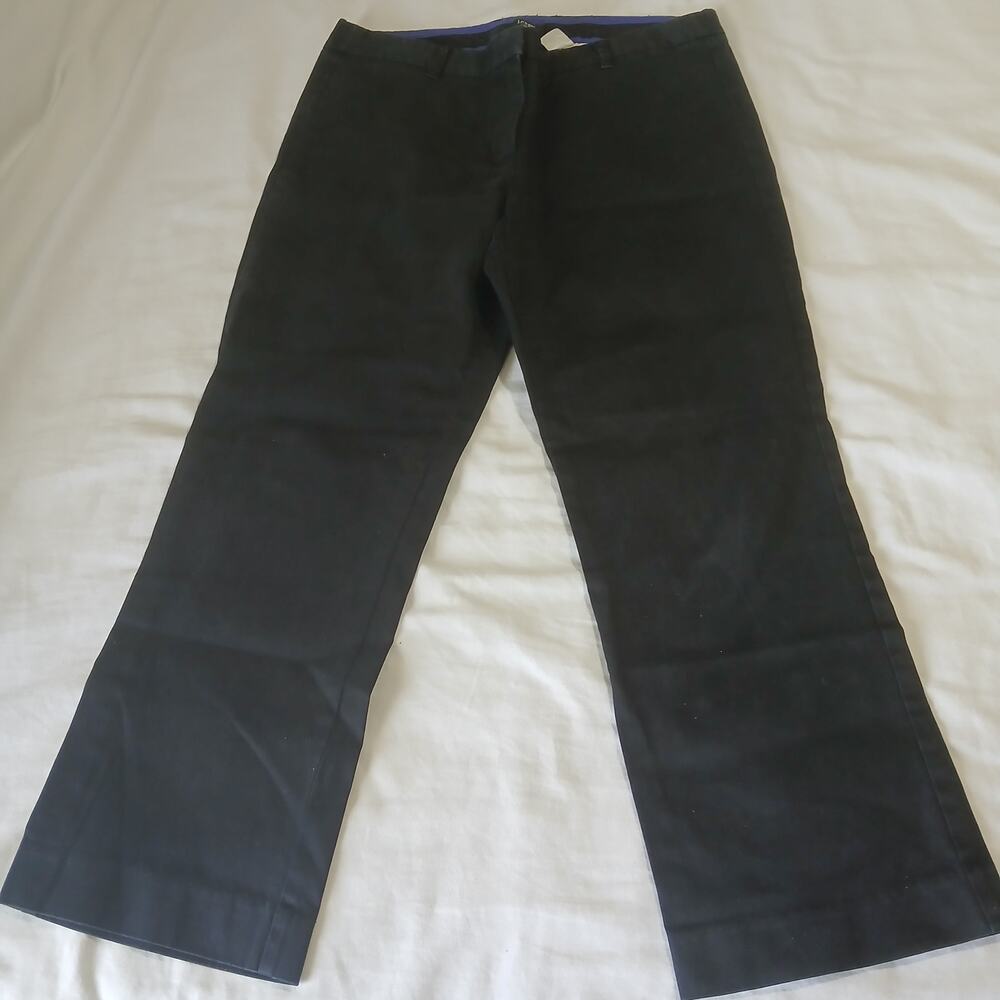 J. Crew stretch cotton CityFit Pants size 8 Black - Picture 4 of 16
